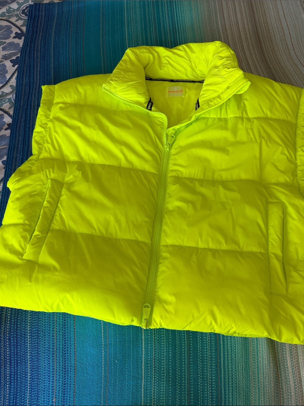 Free People FP Movement In A Bubble Puffer Vest Neon